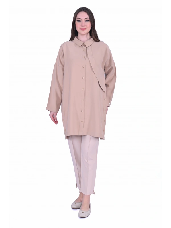 İNVEE 7053 Bej Gömlek