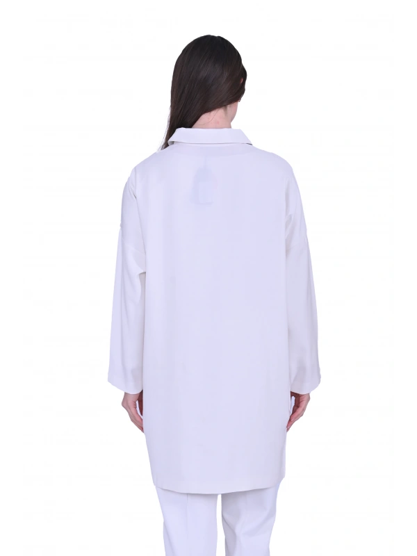 İNVEE 7053 Ekru Gömlek