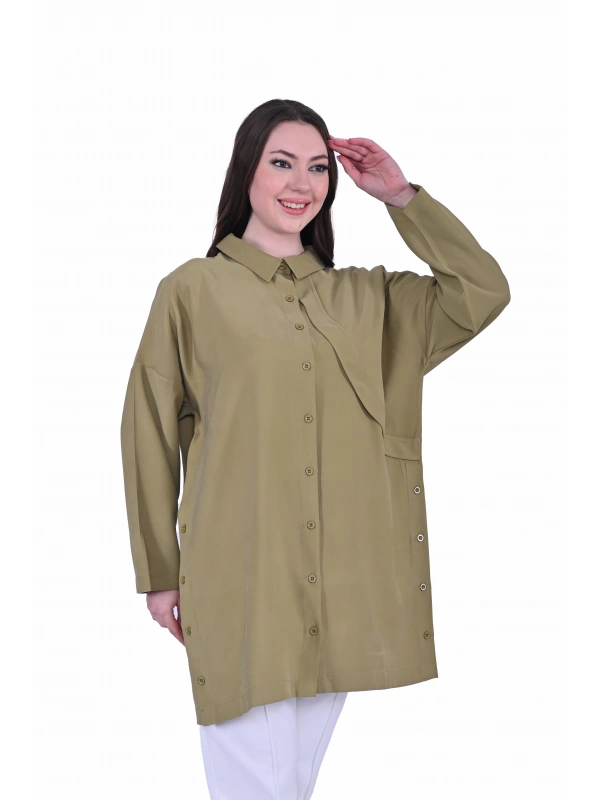 İNVEE 7053 Yeşil Gömlek