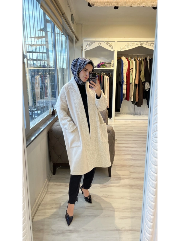 İNVEE 7054 Yün Karışımlı Bej Kaşe Kap