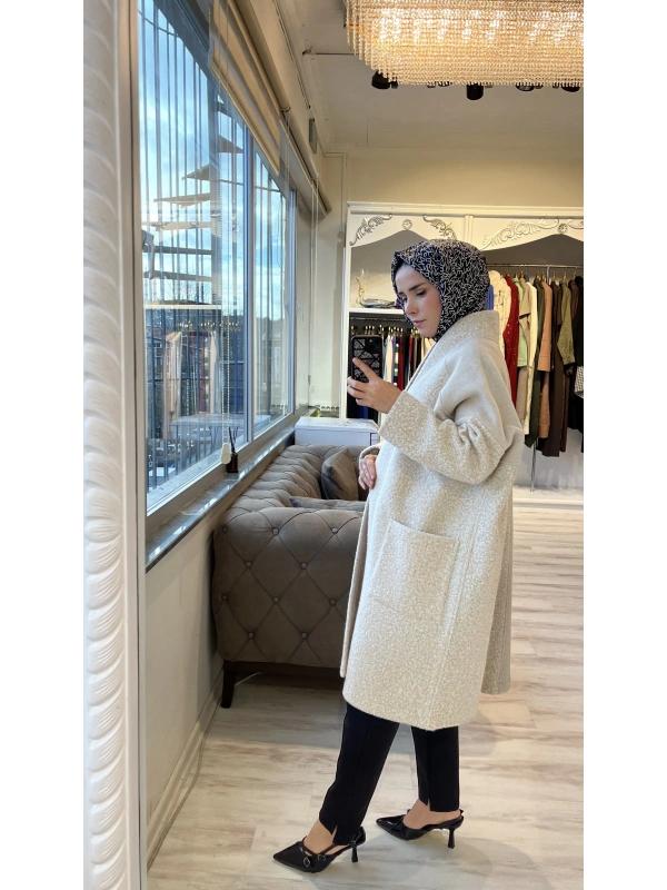 İNVEE 7054 Yün Karışımlı Bej Kaşe Kap