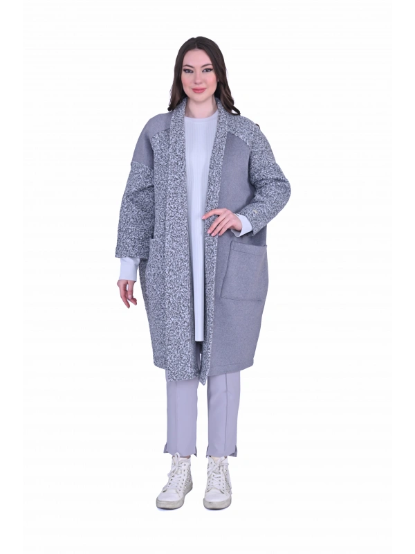 İNVEE 7054 Yün Karışımlı Gri Kaşe Kap