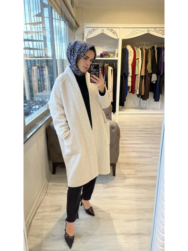 İNVEE 7054 Yün Karışımlı Bej Kaşe Kap