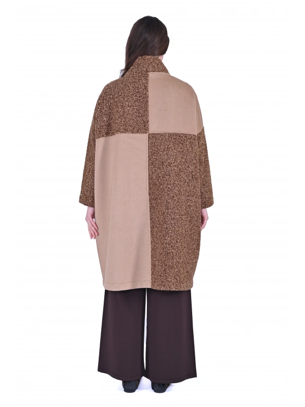 İNVEE 7054 Yün Karışımlı Kahverengi Kaşe Kap