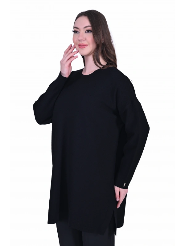 İNVEE 7059 Siyah Triko Tunik