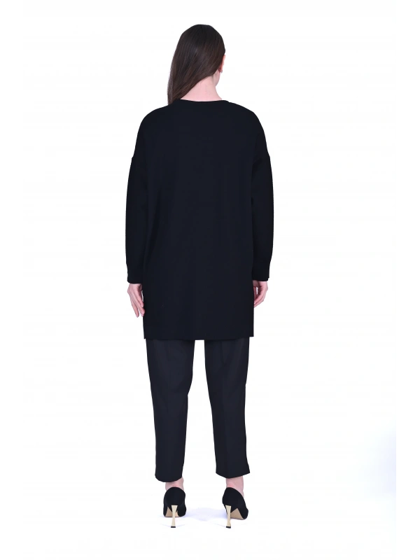İNVEE 7059 Siyah Triko Tunik