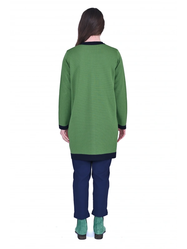 İNVEE 7068 Yün Karışımlı Benetton-Lacivert Hırka