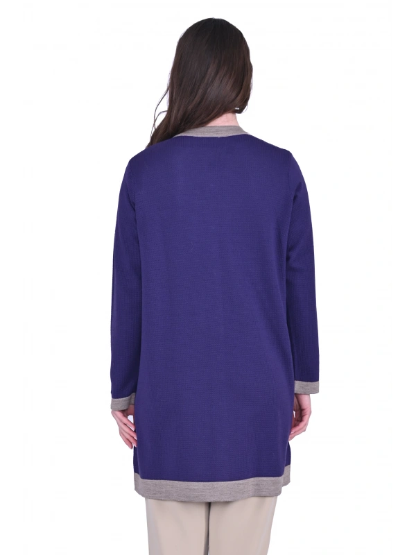 İNVEE 7068 Yün Karışımlı Mor Hırka