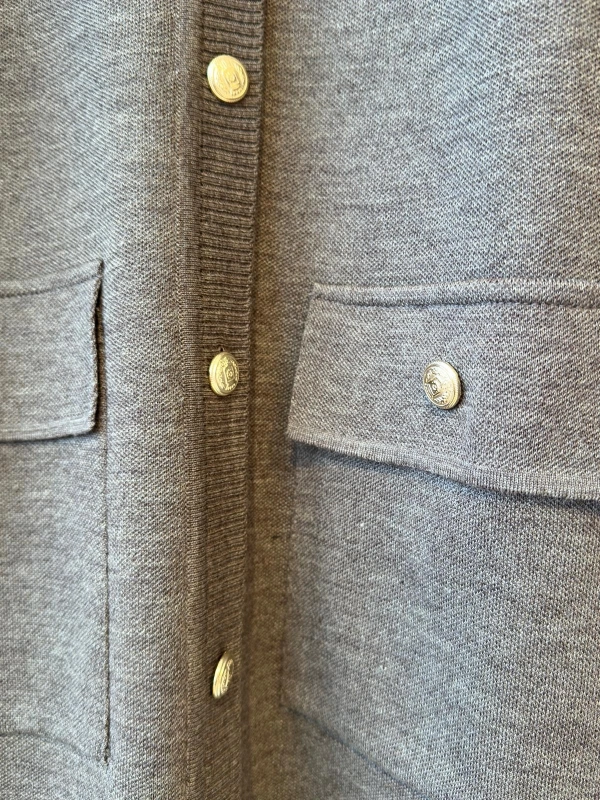 İNVEE 7070 Yün Karışımlı Triko Hırka - Vizon