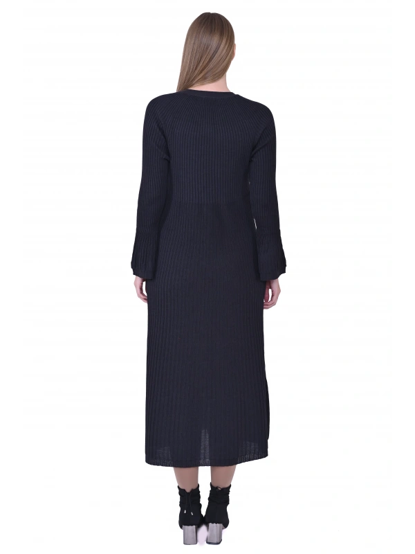 İNVEE 7073 Yün Karışımlı Hırka - Antrasit