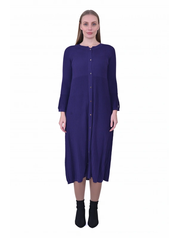 İNVEE 7073 Yün Karışımlı Hırka - Mor