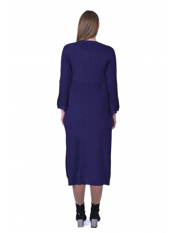 İNVEE 7073 Yün Karışımlı Hırka - Mor