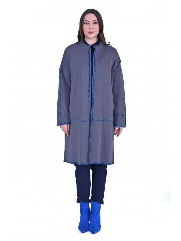 İNVEE 7076 Yün Karışımlı Gri Hırka