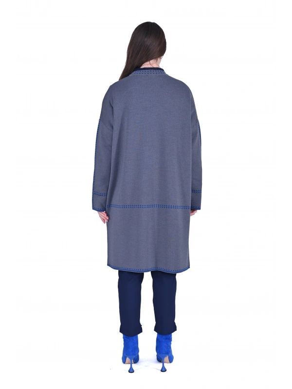 İNVEE 7076 Yün Karışımlı Gri Hırka