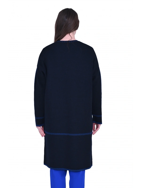 İNVEE 7076 Yün Karışımlı Lacivert Hırka