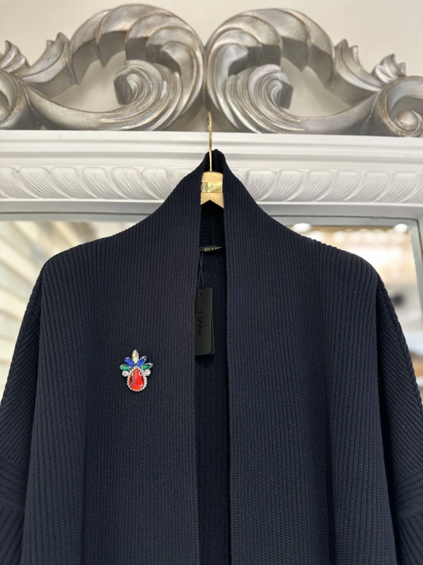 İNVEE 7077 Yün Karışımlı Lacivert Hırka