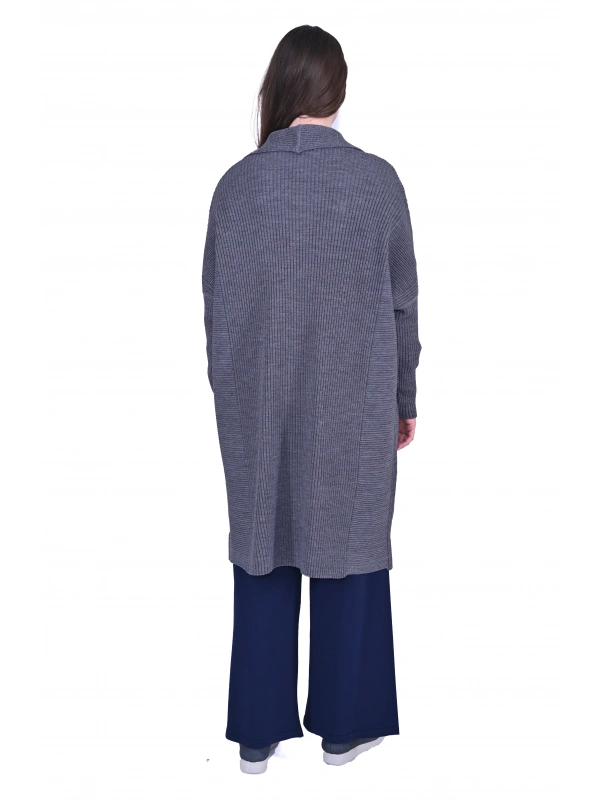 İNVEE 7077 Yün Karışımlı Gri Hırka