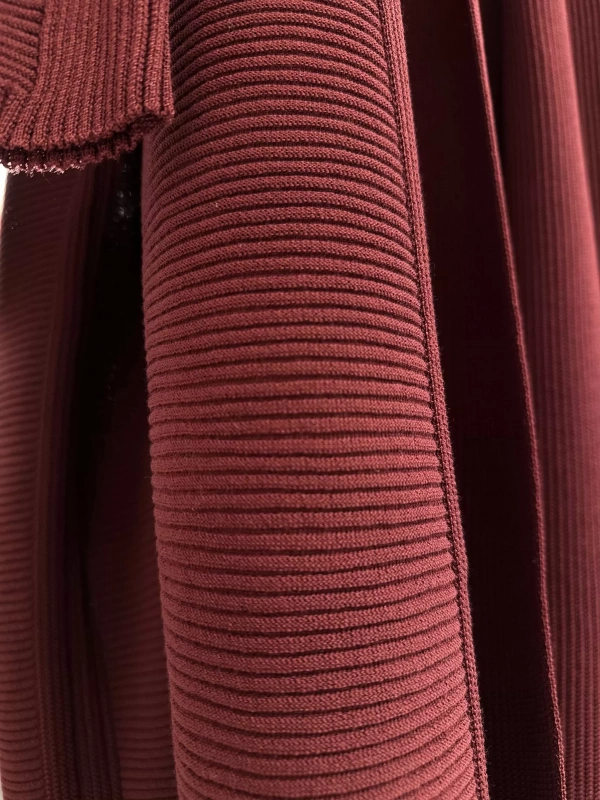 İNVEE 7077 Yün Karışımlı Bordo Hırka