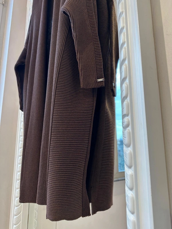 İNVEE 7077 Yün Karışımlı Kahverengi Hırka