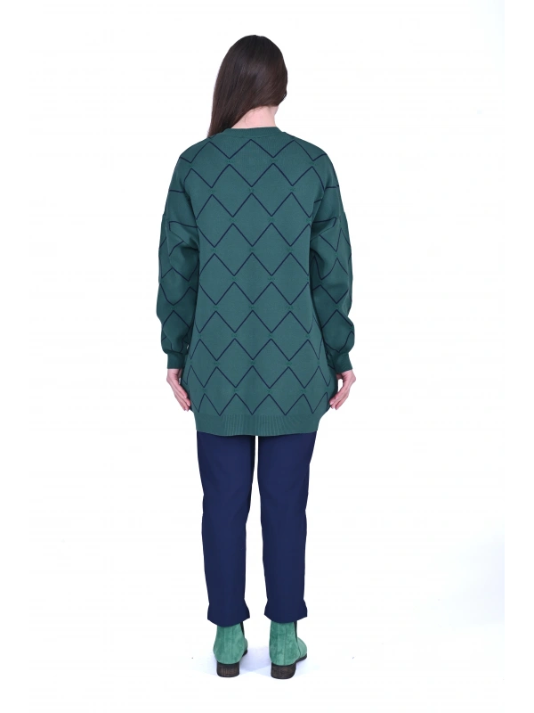 İNVEE 7091 Desenli Triko Tunik - Benetton