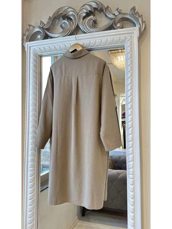 İNVEE 7094 Modal Gömlek - Bej