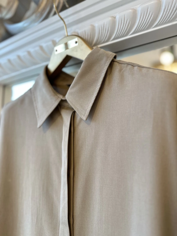 İNVEE 7094 Modal Gömlek - Bej