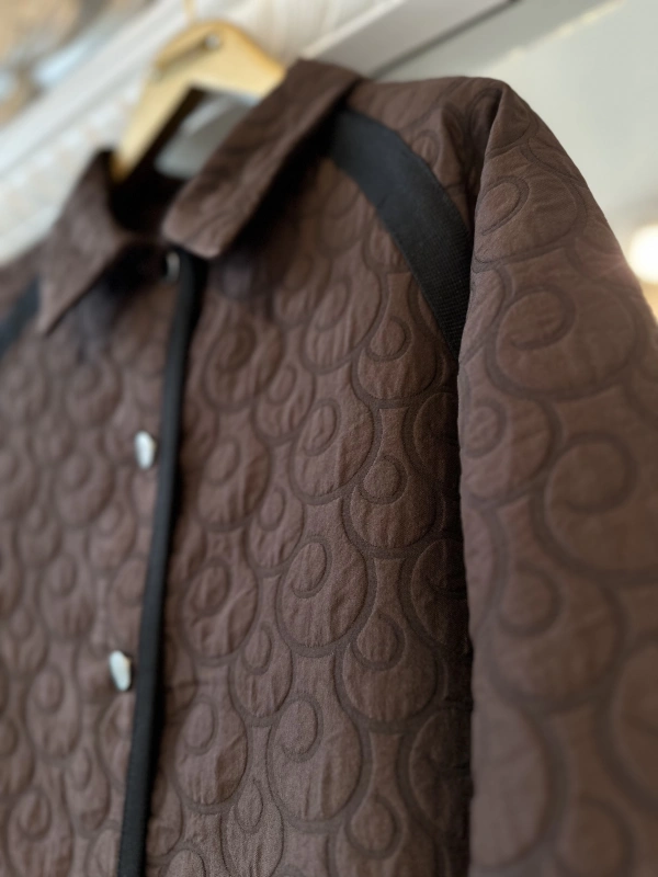 İNVEE 7095 Kapitone Kap - Kahverengi