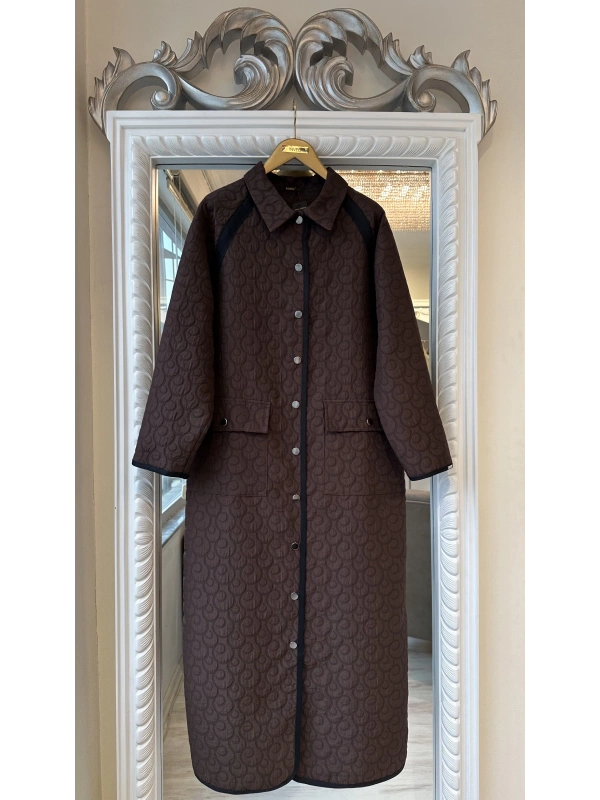 İNVEE 7095 Kapitone Kap - Kahverengi