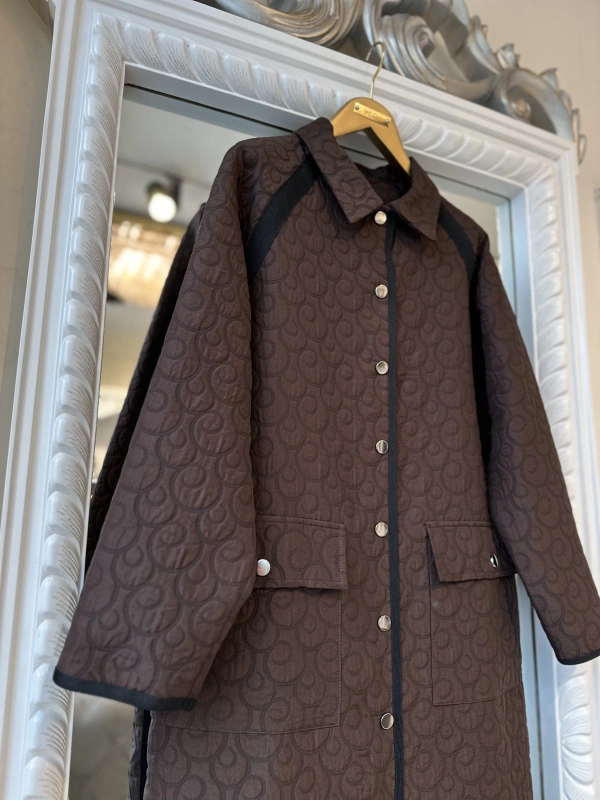 İNVEE 7095 Kapitone Kap - Kahverengi