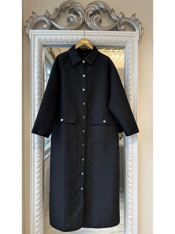 İNVEE 7095 Kapitone Kap - Siyah