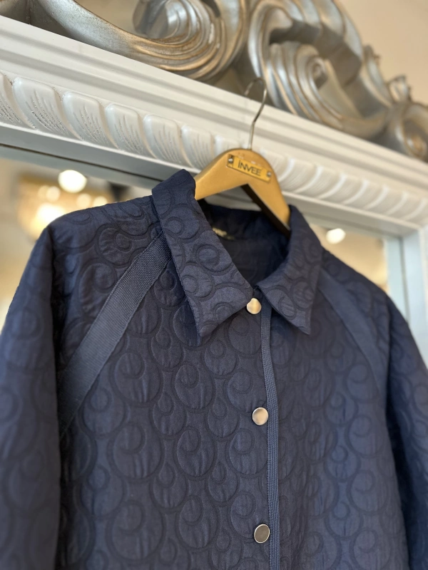 İNVEE 7095 Kapitone Kap - Lacivert