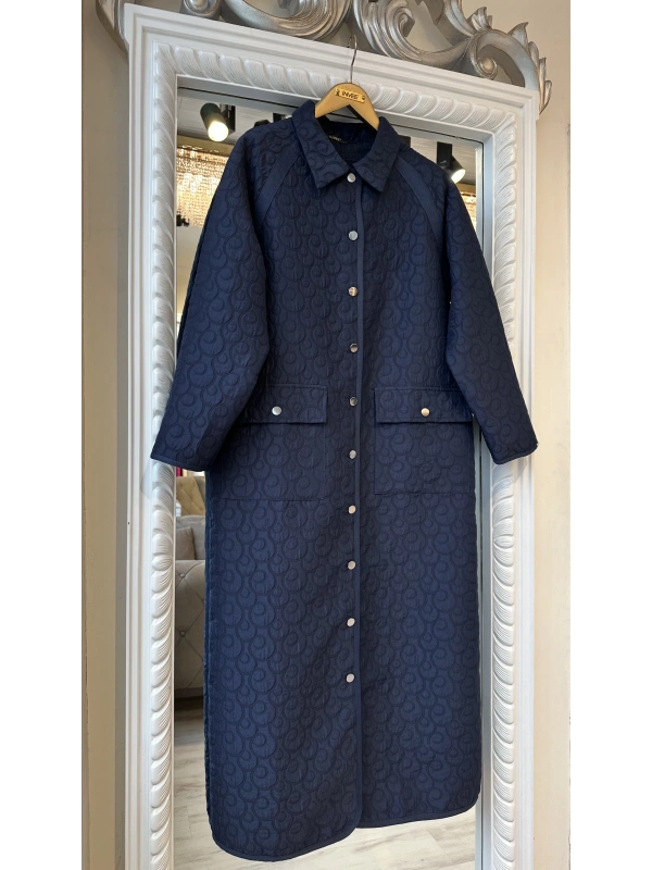 İNVEE 7095 Kapitone Kap - Lacivert