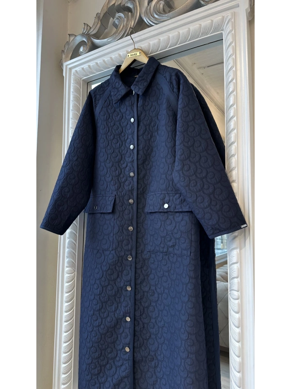 İNVEE 7095 Kapitone Kap - Lacivert