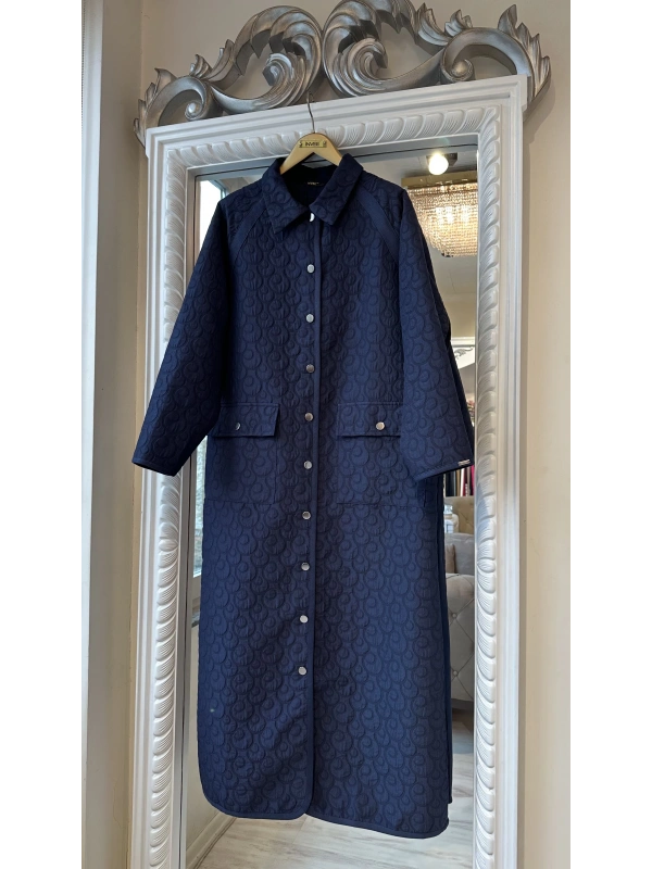 İNVEE 7095 Kapitone Kap - Lacivert