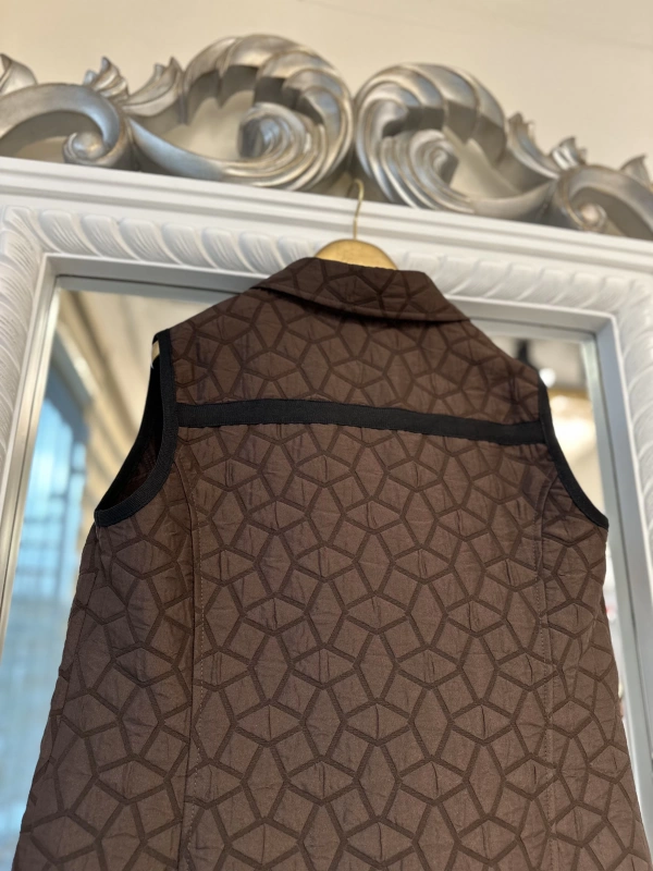 İNVEE 7099 Kapitone Yelek - Kahverengi