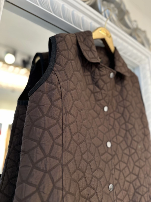 İNVEE 7099 Kapitone Yelek - Kahverengi