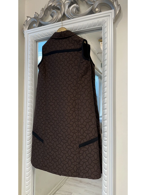 İNVEE 7099 Kapitone Yelek - Kahverengi