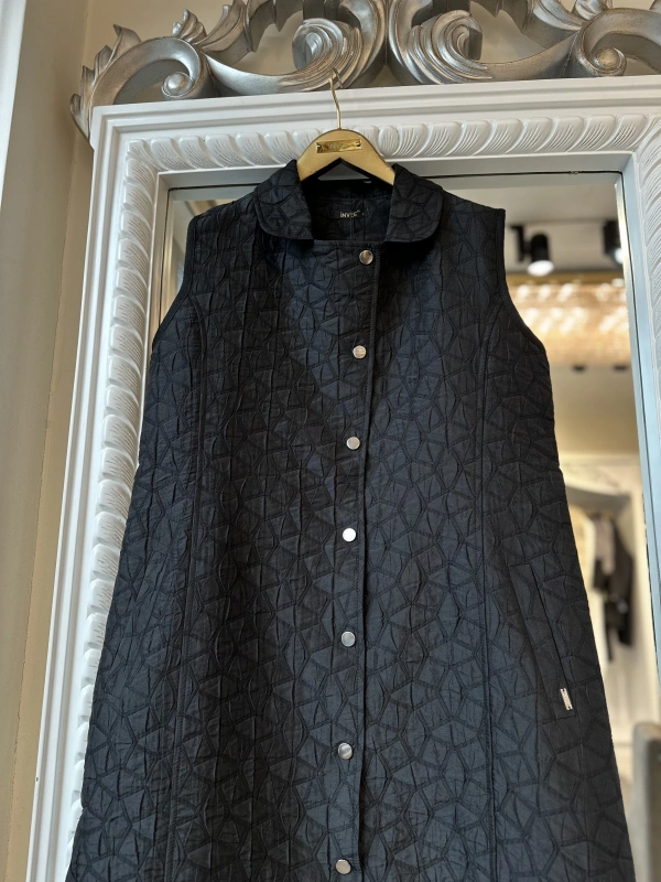 İNVEE 7099 Kapitone Yelek - Siyah