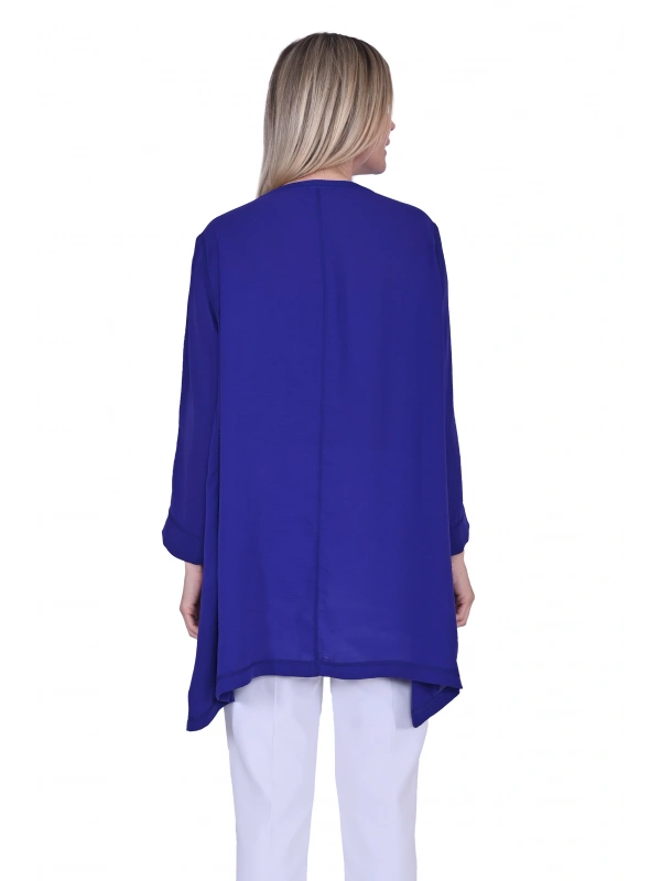 İNVEE 7104 Rahat Kalıp Caz Tunik - Sax