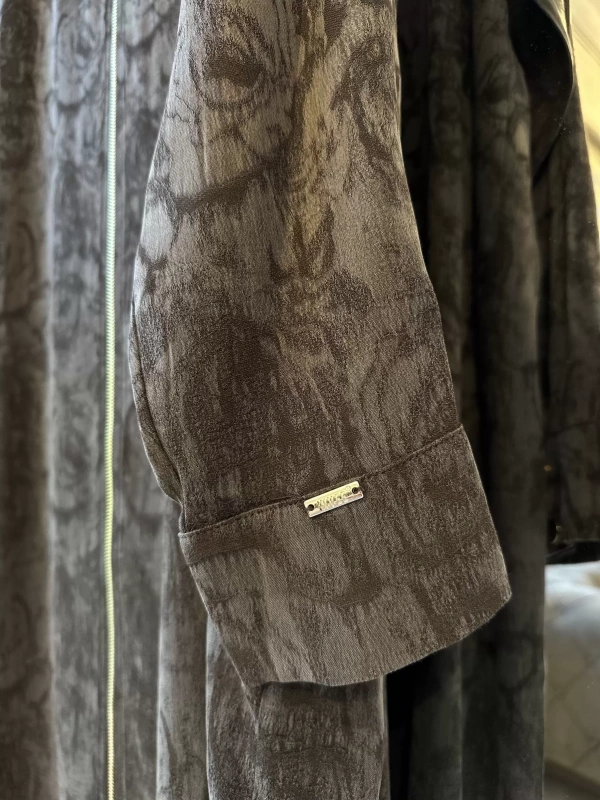 İNVEE Çiçek Desenli Lyocell Kap - Kahverengi