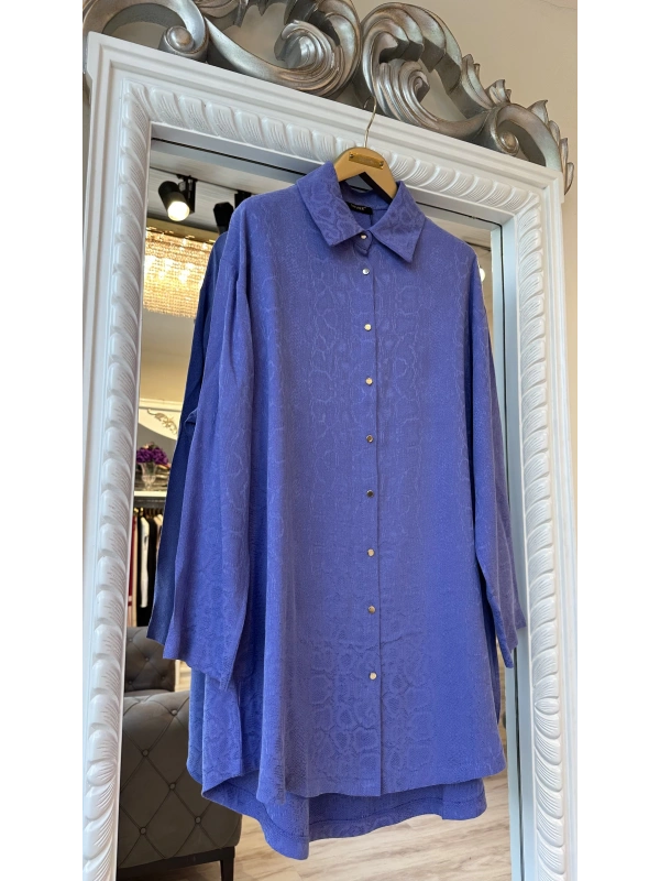 İNVEE Desenli Gömlek - Mor