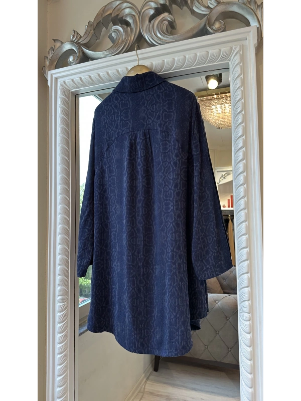 İNVEE Desenli Gömlek - Lacivert