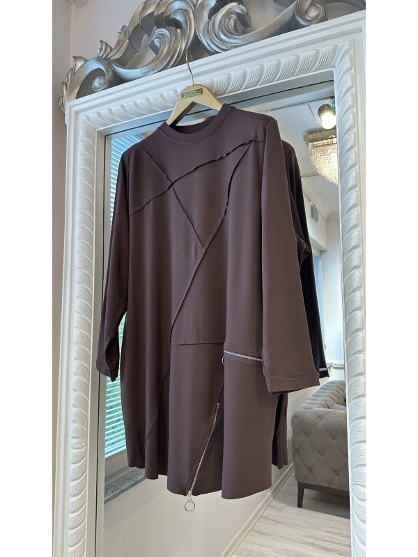 İNVEE Pamuk Takım - Kahverengi