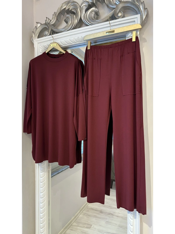 İNVEE Modal Takım - Bordo