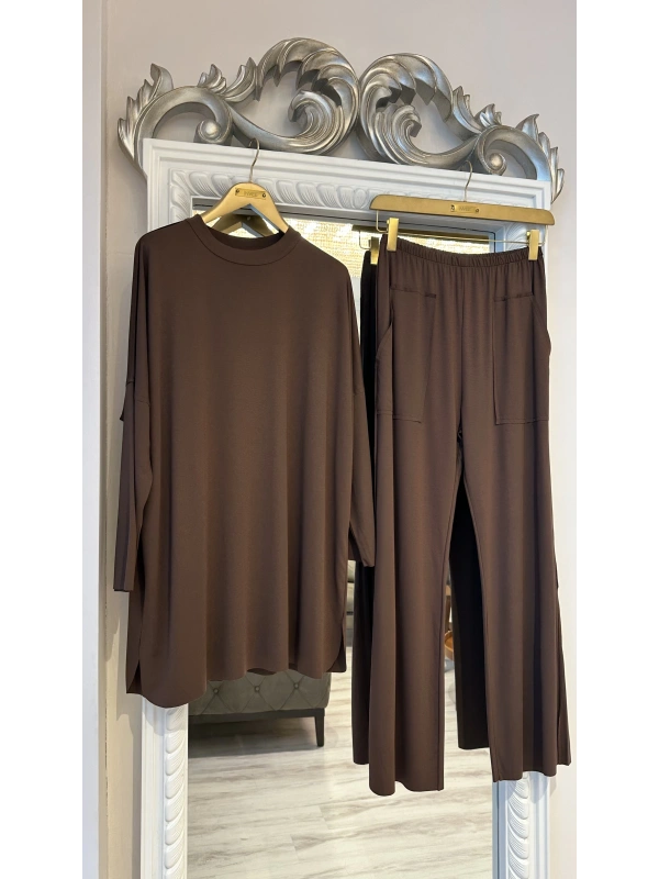 İNVEE Modal Takım - Kahverengi