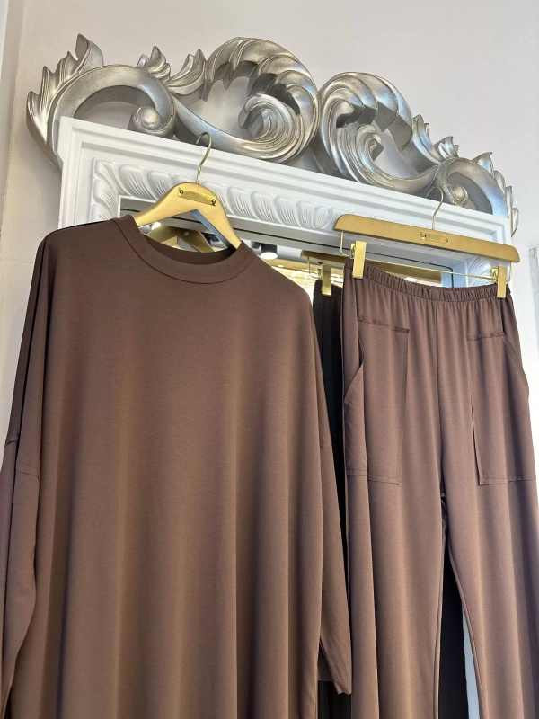 İNVEE Modal Takım - Kahverengi