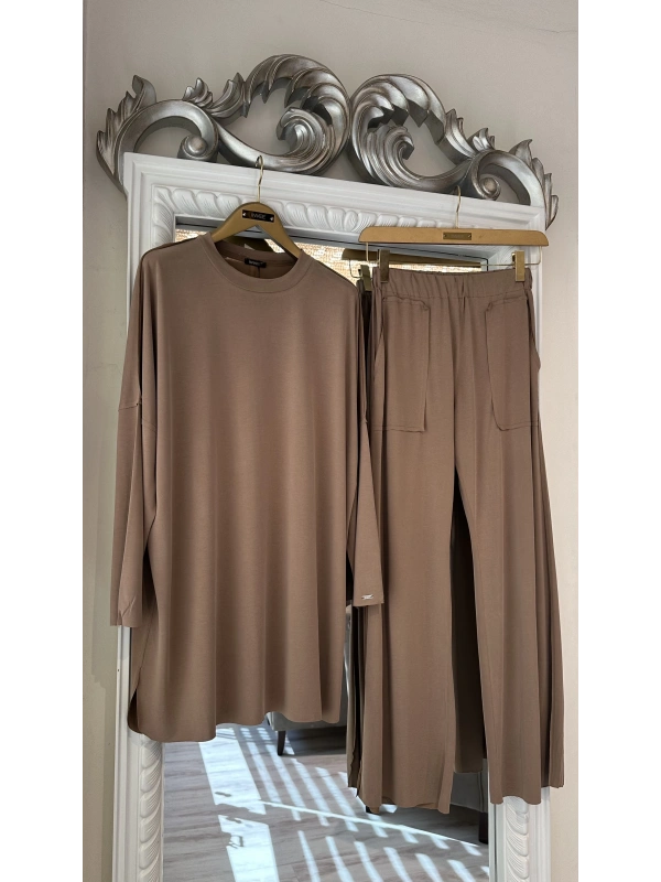 İNVEE Modal Takım - Sütlükahve