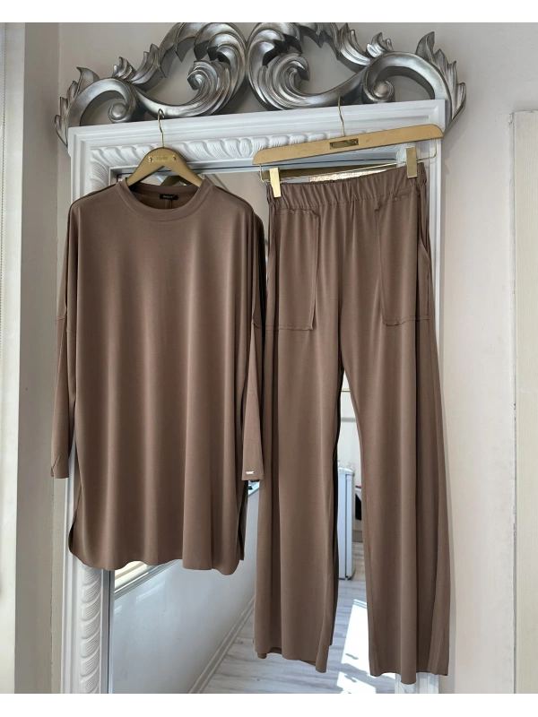 İNVEE Modal Takım - Sütlükahve