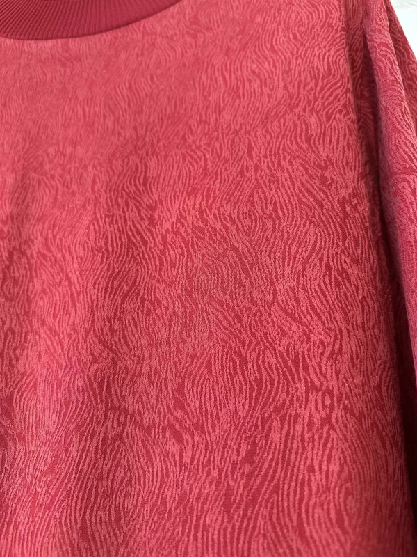 İNVEE 7136 Desenli Modal Elbise - Bordo