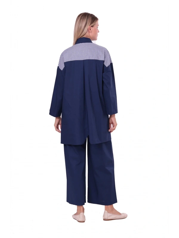 İNVEE 7138 Cep Detaylı Gömlek - Lacivert